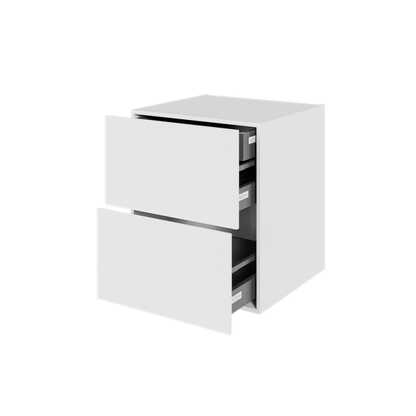 Multi-Living 2 skuffelook - HQ skuffeskab 60 cm med 2 skuffer og indvendig bakke med fuldudtræk