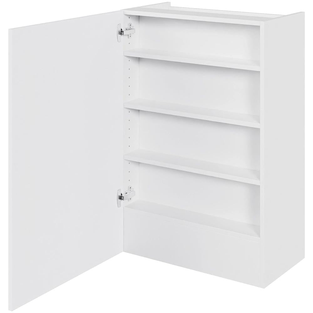 Multi-Living Køkken emhættereol i Hvid Front højt overskab H: 89,6 cm D: 34,0 cm med 1 låge inklusiv 3 hylder og fast bund - Bredde: 60 cm