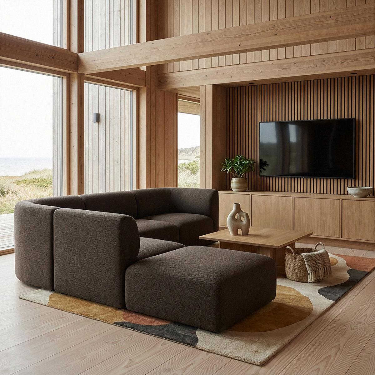 Fjord Sofa - Corner Left Sealife Brown