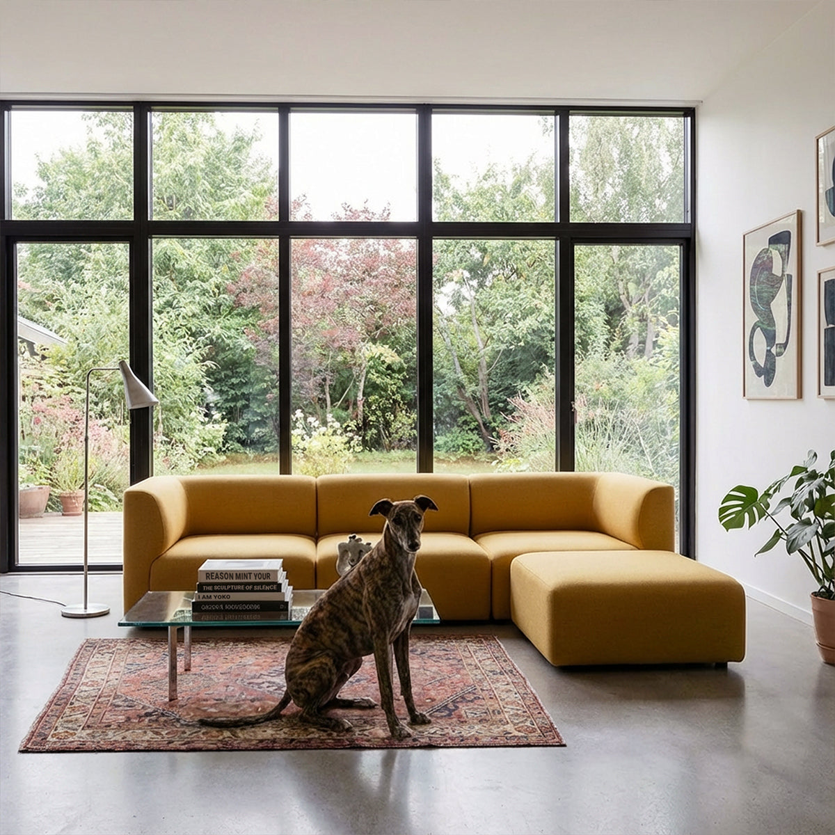 Fjord Sofa - Pouf Cosmo Mustard