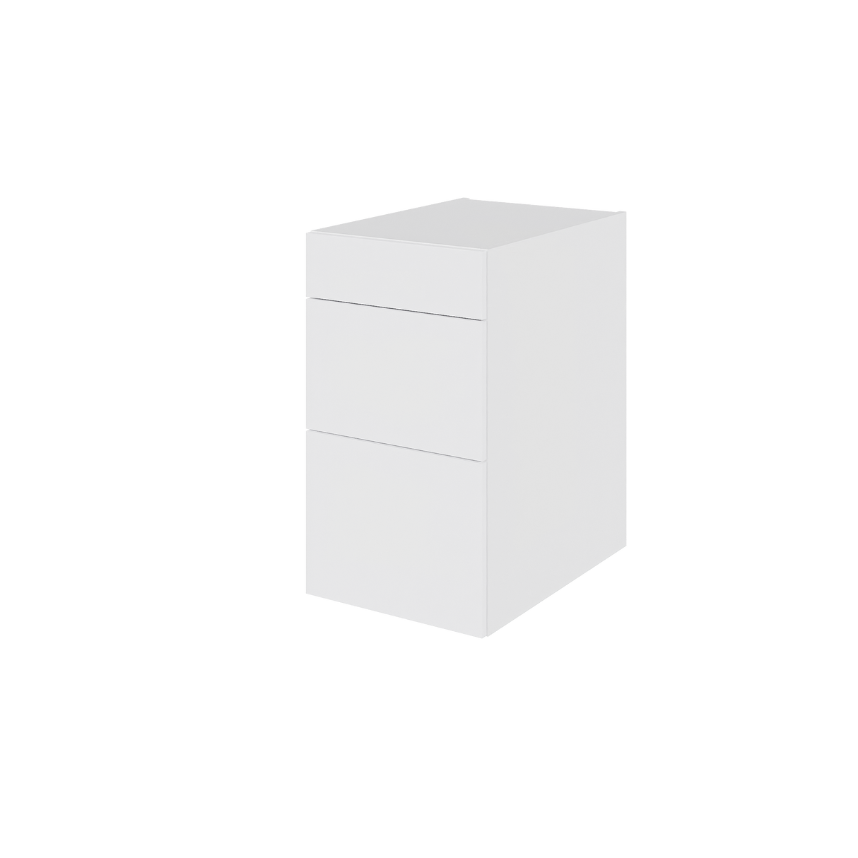 Multi-Living Køkken skuffeskab i Hvid Front H: 70,4 cm D: 60,0 cm - 3 skuffer fuldtudtræk og softluk - Bredde: 40 cm