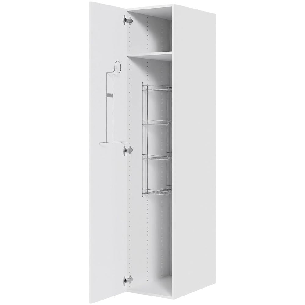 Multi-Living Køkken kosteskab i Romantik H: 195,2 cm D: 60,0 cm - Inklusiv trådreol, slangeholder & hylde - Bredde: 40 cm