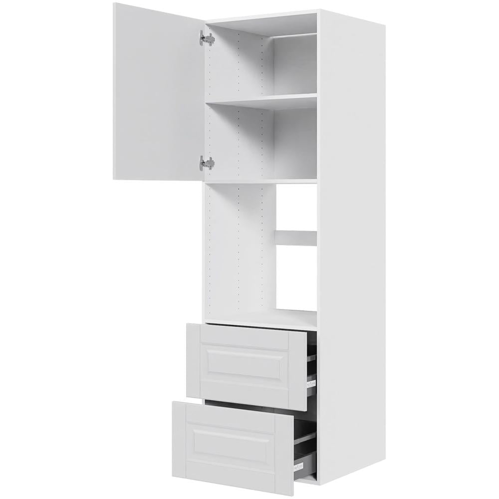 Multi-Living Køkken indbygningsskab i Romantik til ovn H: 195,2 cm D: 60,0 cm - 2 skuffer deludtræk/softluk - Bredde: 60 cm