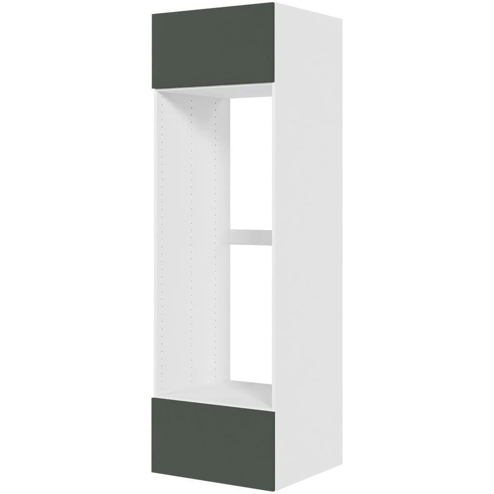 Multi-Living Køkken HQ indbygningsskab i Cibo Verde 120 H: 195,2 cm D: 58,0 cm B:60 cm - med toplåge, skuffe, fuldudtræk og softluk