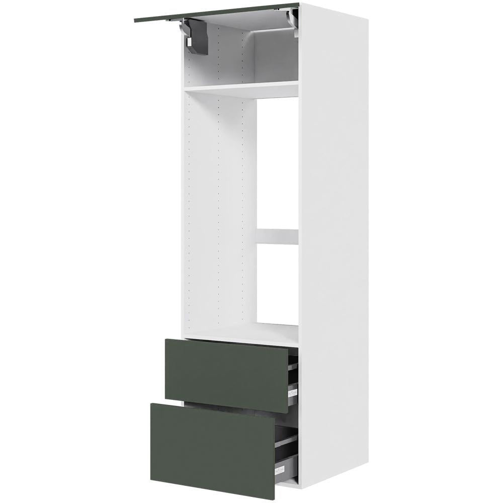Multi-Living Køkken indbygningsskab til ovn/mikro i Cibo Verde 120 H: 195,2 cm D: 58,0 cm B:60 cm - med deludtræk og softluk