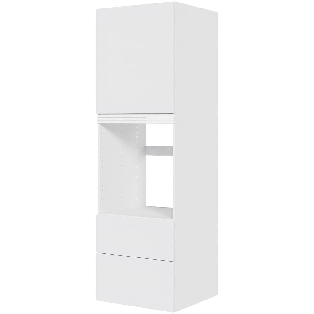 Multi-Living Indbygningsskab til ovn 60 cm med 3 hylder, alurist, låge og 2 skuffer med deludtræk