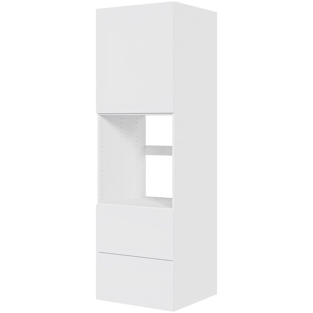 Multi-Living Køkken indbygningsskab i Hvid Front til ovn H: 195,2 cm D: 60,0 cm - 2 skuffer fuldudtræk med softluk - Bredde: 60 cm