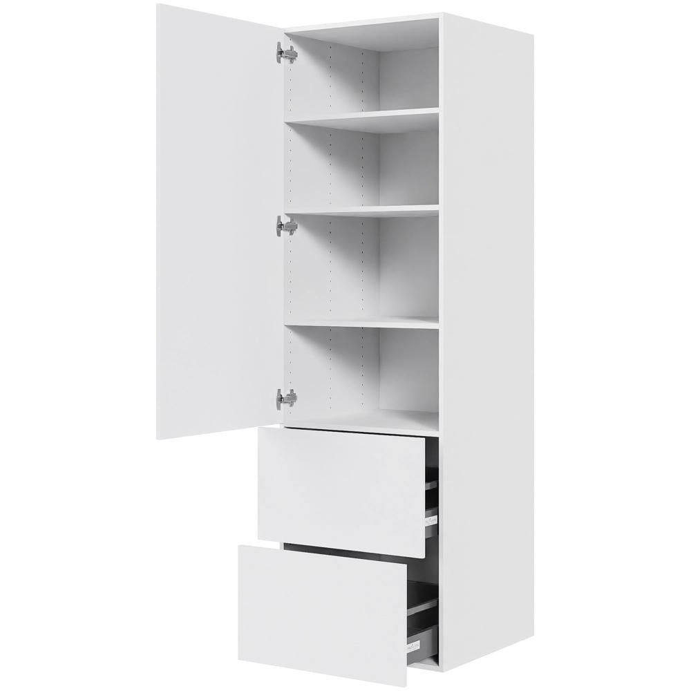 Multi-Living 2 skuffelook - Opbevaringsskab 60 cm med låge og 2 skuffer med fuldudtræk i bredde 60 cm