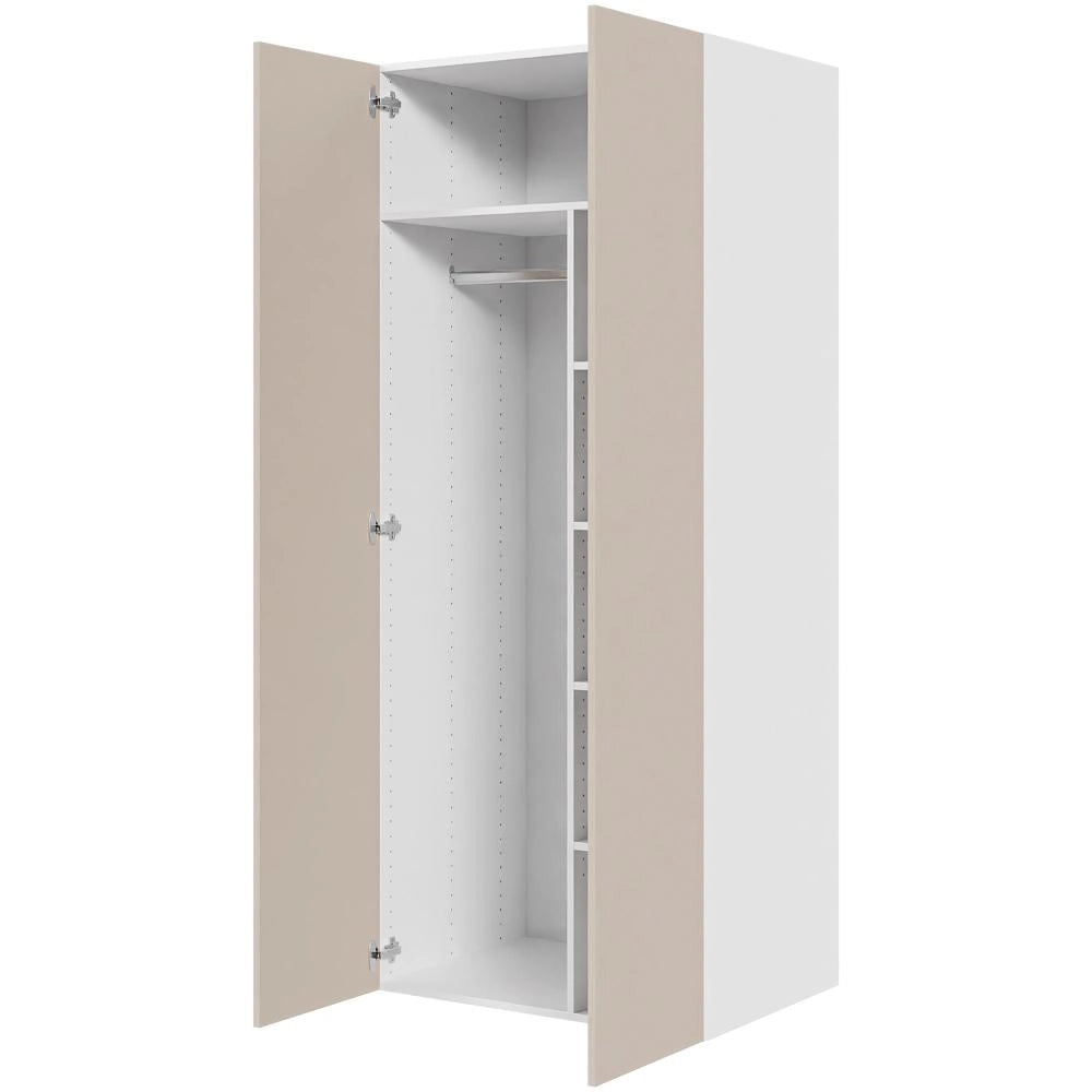 Multi-Living Combiskab i Cibo Sabbia 123 H: 195,2 cm D: 60,0 cm - 2 låger inklusiv 4 hylde samt 1 oval bøjlestang. - Bredde: 80 cm