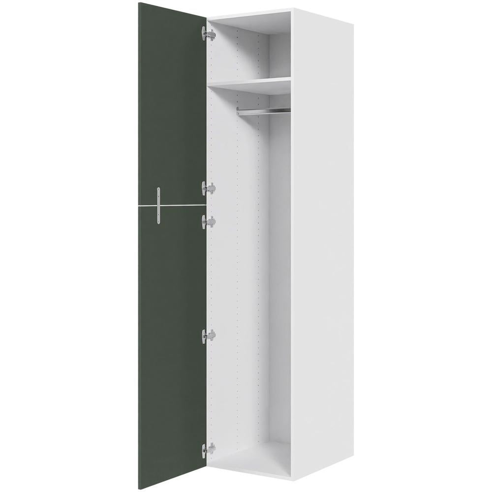 Multi-Living XL Bøjleskab i Cibo Verde 120 H: 214,4 cm D: 58,0 cm B: 50 cm - med hylde, metalbøjlestang og låger