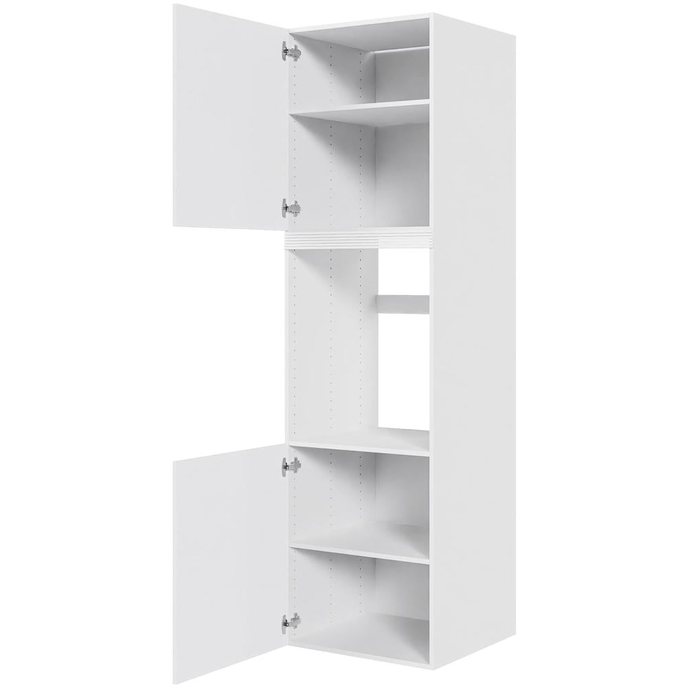 Multi-Living XL Indbygningsskab til ovn 60 cm med 4 hylder, alurist, fronttilpasning og 2 to-delte låger