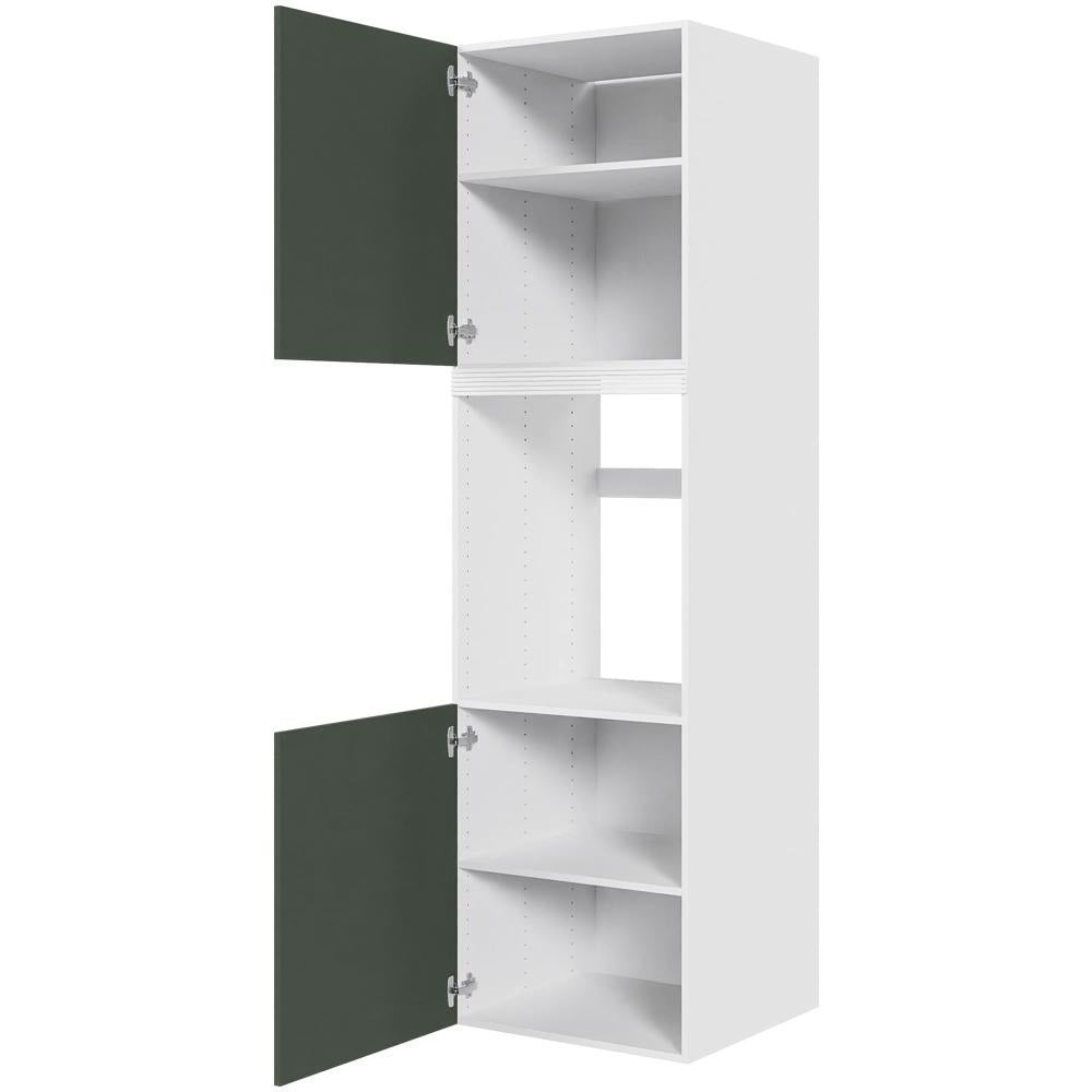 Multi-Living Køkken XL Indbygningsskab til ovn i Cibo Verde 120 H: 214,4 cm D: 58,0 cm B:60 cm - med 2 låger og hylder