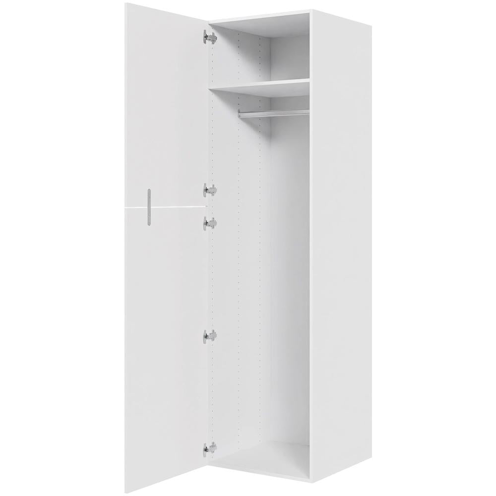 Multi-Living Malet Hvid Front XL Bøjleskab 60 cm med hylde, bøjlestang og to-delt låg