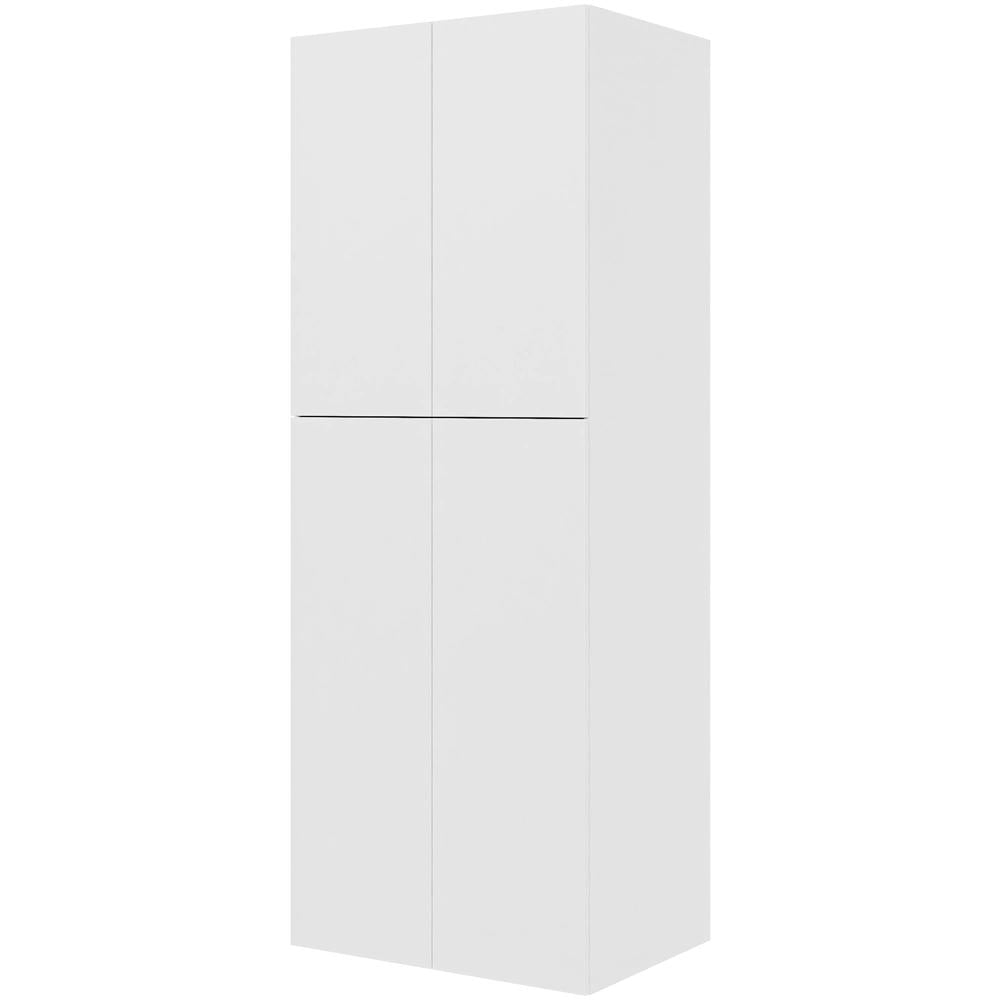 Multi-Living Ekstra højt hyldeskab i Malet Hvid Front H: 214,4 cm D: 60,0 cm - 2 delt låge inklusiv 5 hylder - Bredde: 80 cm