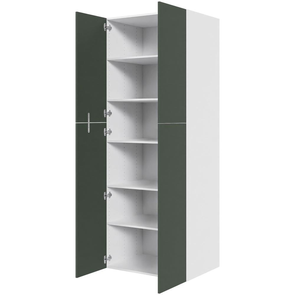 Multi-Living Køkken XL Hyldeskab i Cibo Verde 120 H: 214,4 cm D: 58,0 cm B:80 cm - med 2 todelte låger og 5 hylder