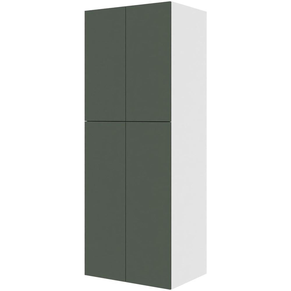 Multi-Living XL Bøjleskab i Cibo Verde 120 H: 214,4 cm D: 58,0 cm B: 80 cm - med hylde, metalbøjlestang og todelte låger