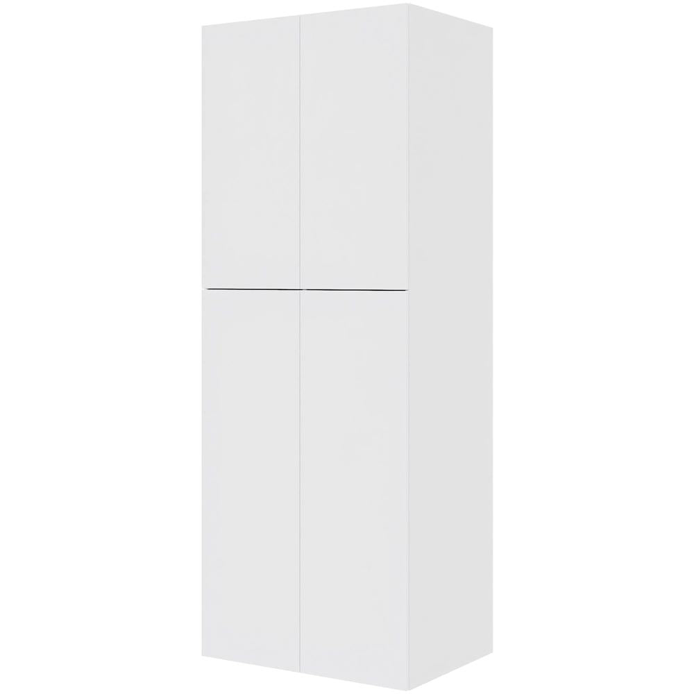 Multi-Living Ekstra højt combiskab i Hvid Front H: 214,4 cm D: 60,0 cm - 2 låger inklusiv 4 hylde samt 1 oval bøjlestang i bredde: 80 cm