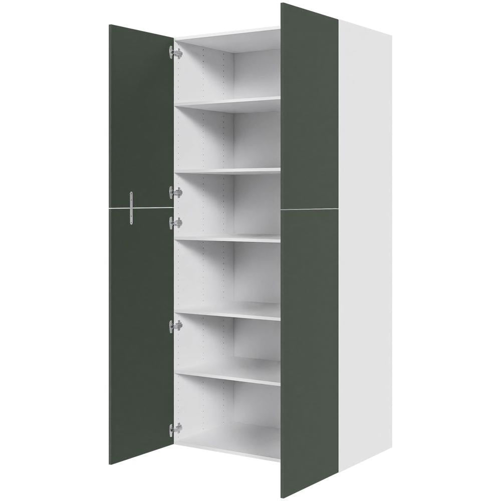 Multi-Living Køkken XL Hyldeskab i Cibo Verde 120 H: 214,4 cm D: 58,0 cm B:100 cm - med 2 todelte låger og 5 hylder
