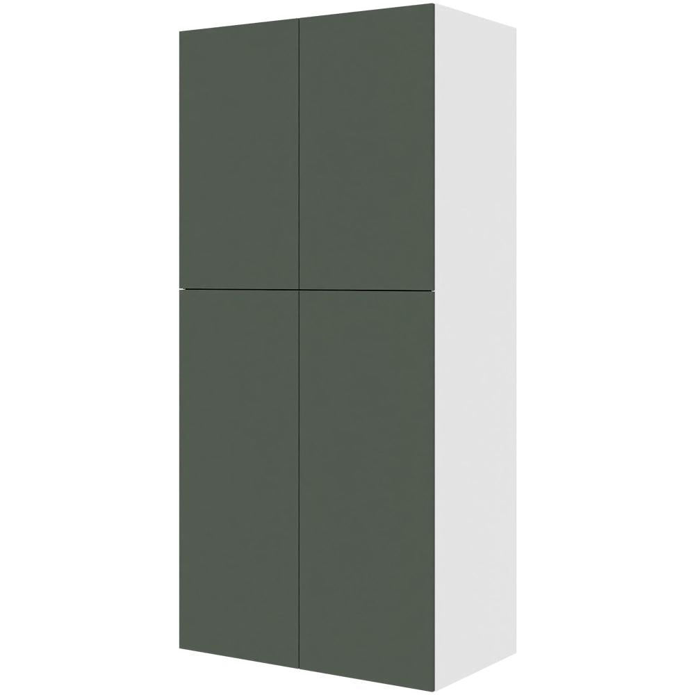 Multi-Living XL Bøjleskab i Cibo Verde 120 H: 214,4 cm D: 58,0 cm B: 100 cm - med hylde, metalbøjlestang og todelte låger