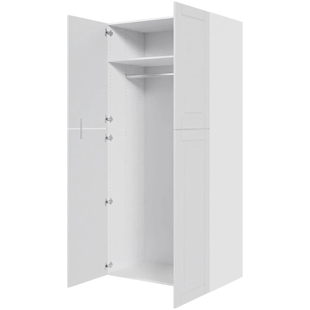 Multi-Living Ekstra højt bøjleskab i Romantik H: 214,4 cm D: 60,0 cm - 2-delt låge inklusiv 1 hylde samt 1 oval bøjlestang - Bredde: 100 cm