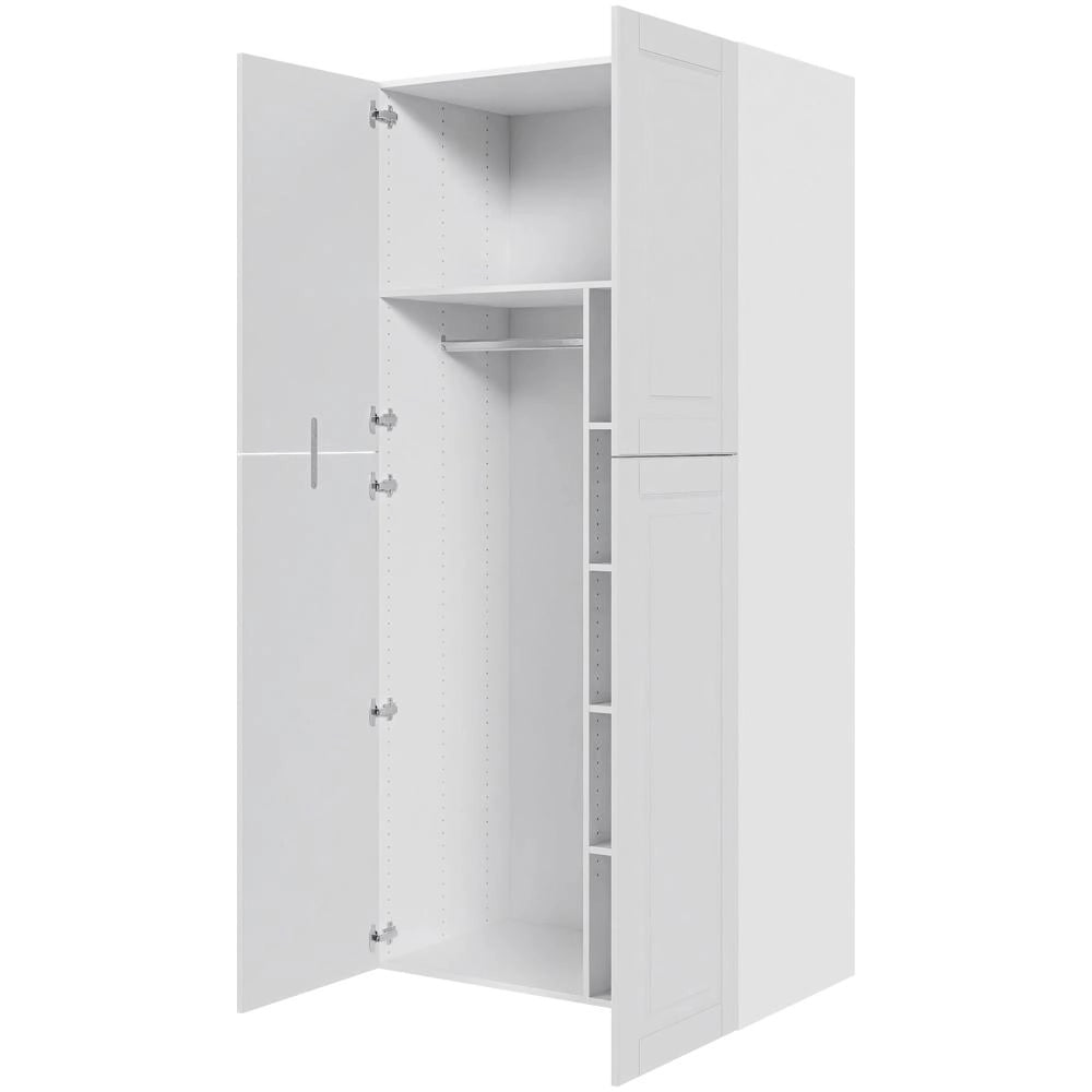 Multi-Living Ekstra højt combiskab i Romantik H: 214,4 cm D: 60,0 cm - 2 låger inklusiv 4 hylde samt 1 oval bøjlestang. - Bredde: 100 cm