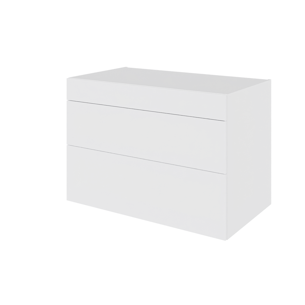 Multi-Living Køkken skuffeskab i Hvid Front H: 70,4 cm D: 60,0 cm - 3 skuffer fuldtudtræk og softluk - Bredde: 100 cm