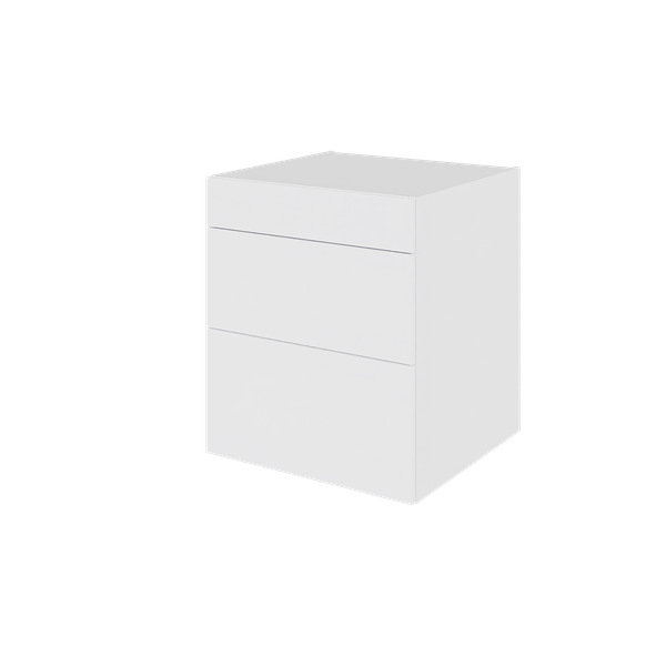 Multi-Living Køkken skuffeskab i Hvid Front H: 70,4 cm D: 60,0 cm - 3 skuffer deludtræk og softluk - Bredde: 60 cm