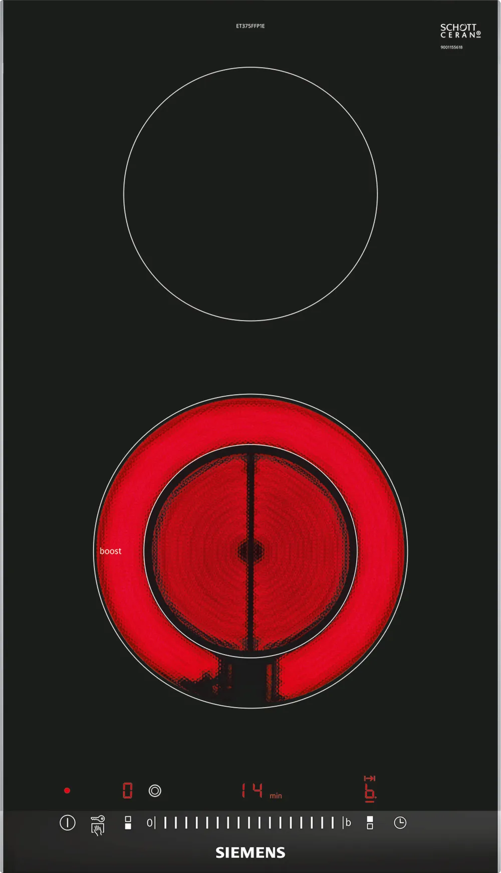 iQ300 Domino glaskeramisk kogeplade 30 cm overflademontering med ramme - ET375FFP1E