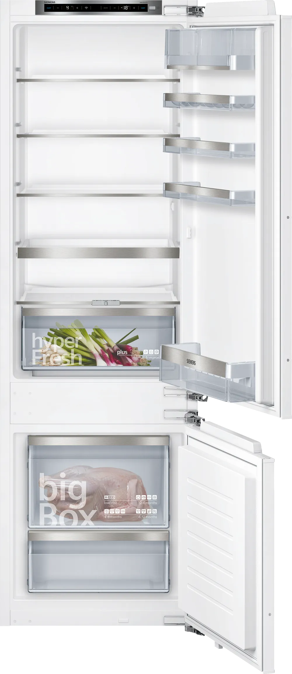 Integrerbart køle-/fryseskab 177.2 x 55.8 cm fladhængsel med dæmpet lukning (soft close) - Siemens iQ500 - KI87SADE0