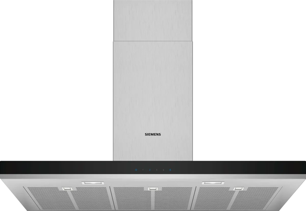 iQ300 Væghængt emhætte 90 cm Rustfrit stål - LC97BHM50