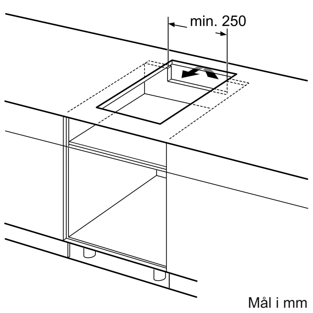 iQ100 Domino induktionskogeplade 30 cm overflademontering med ramme - EH375FBB1E