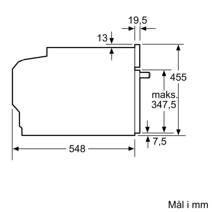Kompakt ovn med mikro 45l m/disp - Siemens iQ700 - CM924G1B1S - 60x45 cm sort