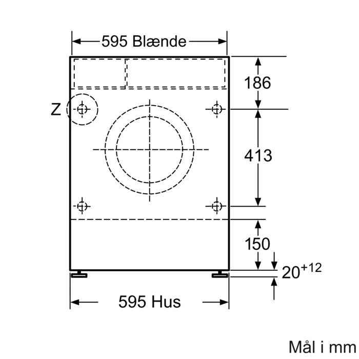 iQ300 Kombineret vask og tør 7/4 kg Indbygget - WK14D322DN