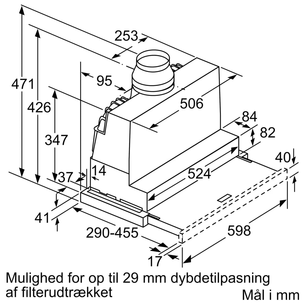 Udtræksemhætte 60 cm Sølvmetallic - Siemens iQ300 - LI67SB531S