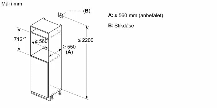 iQ500 Integrerbar fryser 71.2 x 55.8 cm fladhængsel med dæmpet lukning (soft close) GI11VADE0