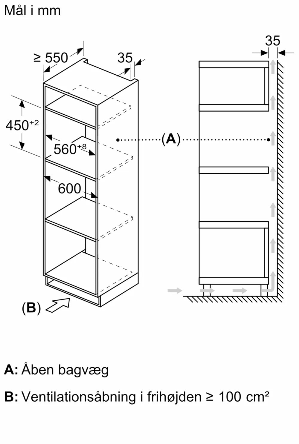 Integreret mikrobølgeovn med varmluft 60 x 45 cm i sort - Siemens iQ500 - CM485AGB1B