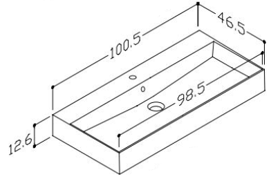 Nordskab badsæt i røget eg finer med ril - bredde 80 cm med porcelænsvaske badborplade
