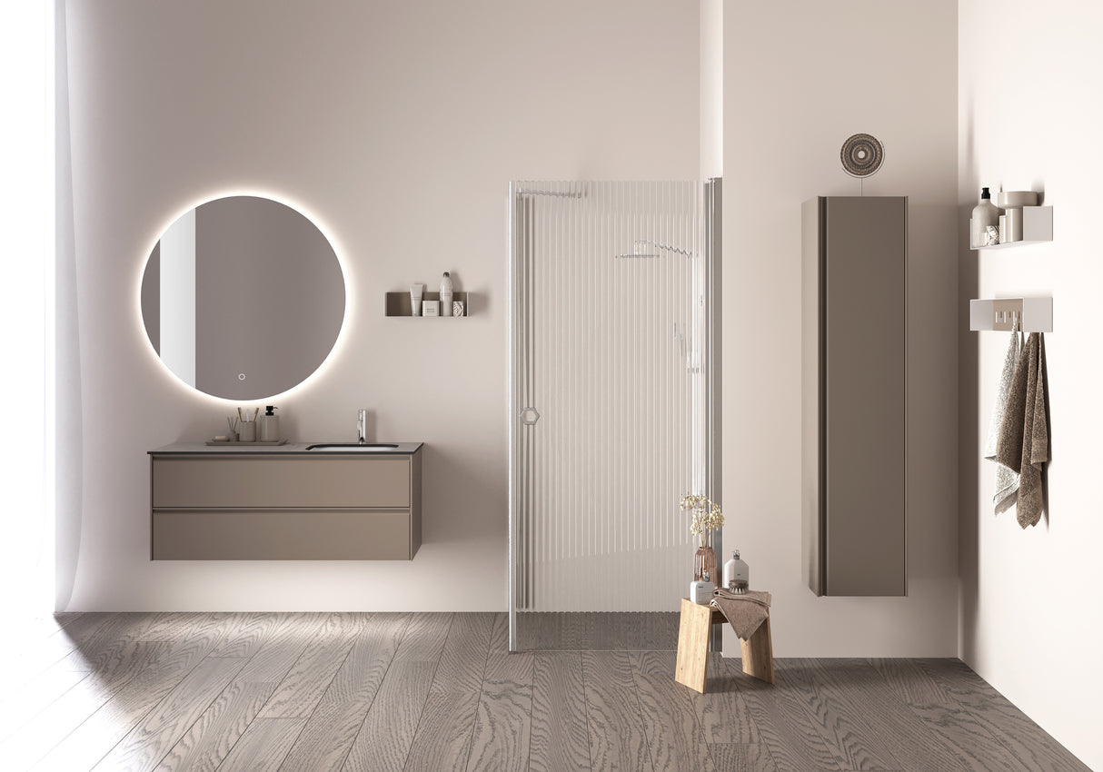 Badeværelseshøjskab med vendbarlåge – Cocoa Brown (Nordskab3)