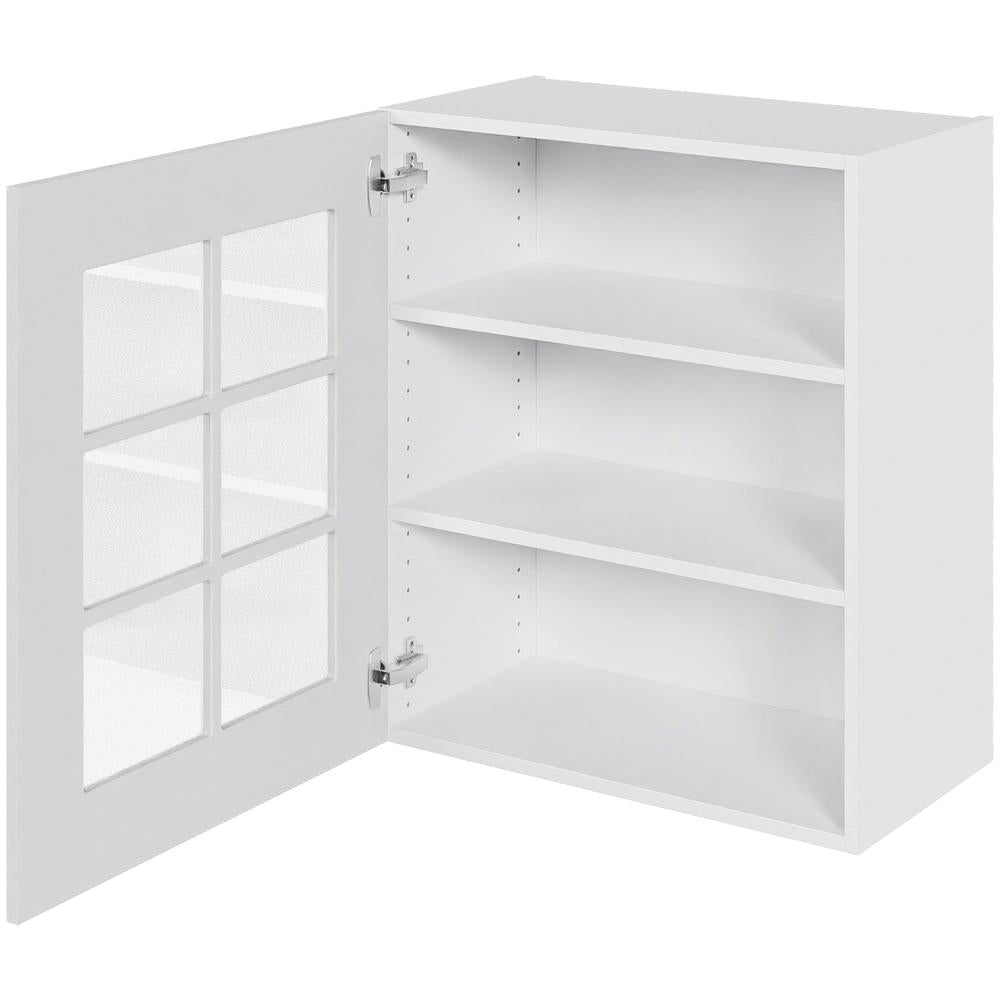 Multi-Living Køkken vitrineskab i Romantik overskab H: 70,4 cm D: 34,0 cm - Låge med klart glas inklusiv 2 hylder - Bredde: 60 cm