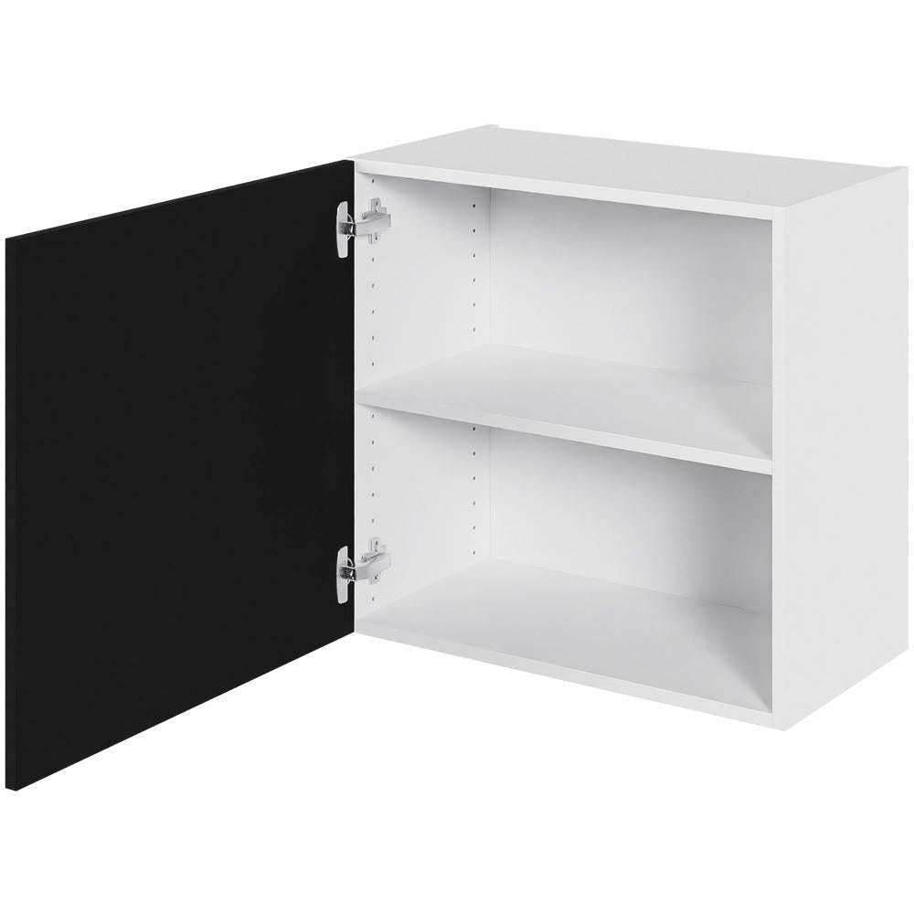 Multi-Living Køkken overskab i Cibo Nero lav H: 57,6 cm D: 34,0 cm - 1 låge inklusiv 1 hylde - Bredde: 60 cm