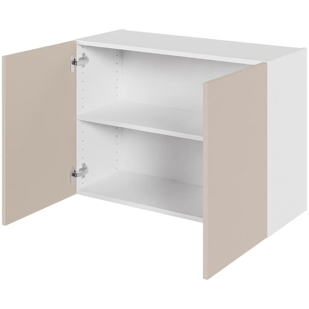 Multi-Living Køkken overskab i Cibo Sabbia 123 lav H: 57,6 cm D: 34,0 cm - 2 låge inklusiv 1 hylde - Bredde: 80 cm