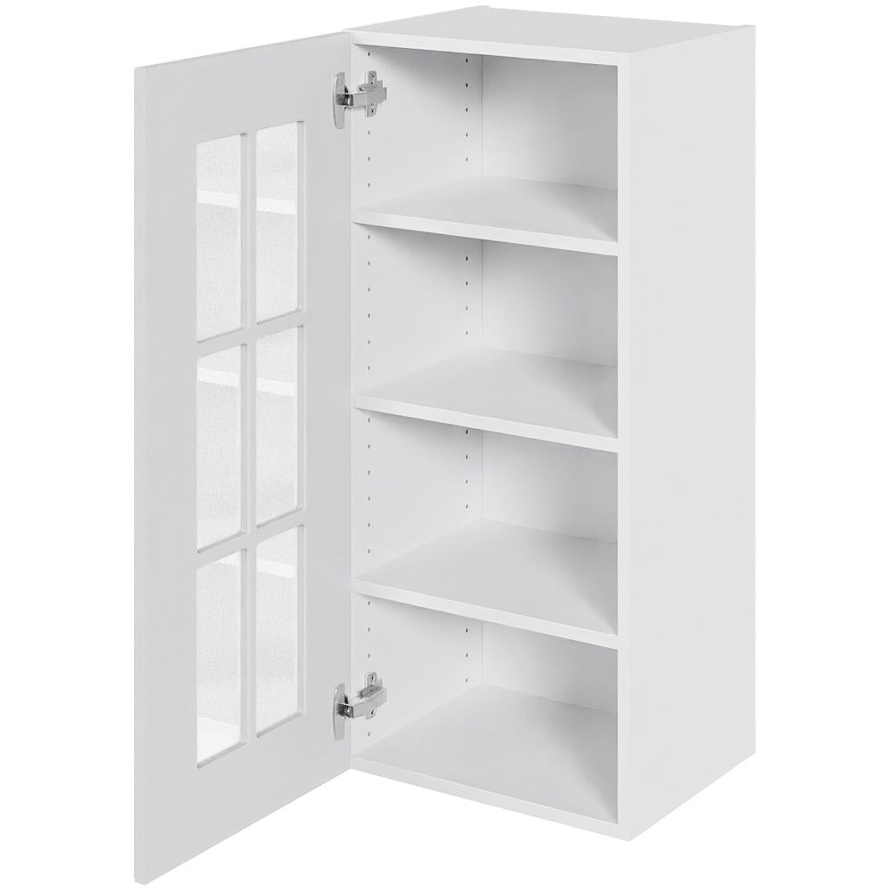 Multi-Living Køkken vitrineskab i Romantik overskab H: 89,6 cm D: 34,0 cm - Låge med klart glas inklusiv 2 hylder - Bredde: 40 cm