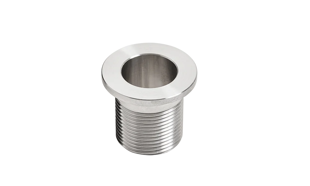 Overløbsstuds i børstet stål - passer til Marmorline badbordplader