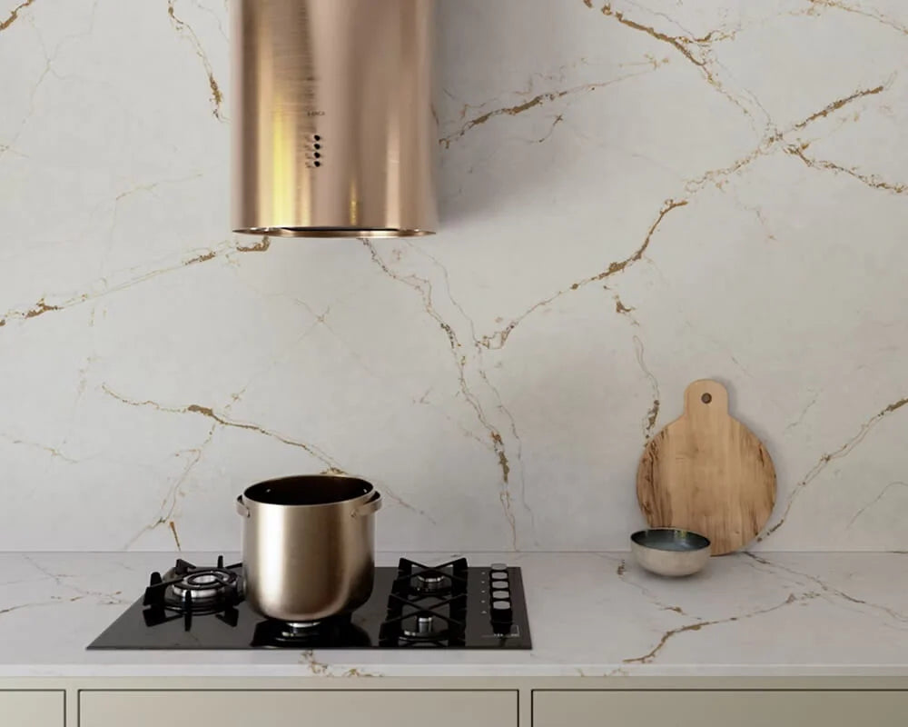 Versailles Ivory Poleret Komposit bordplade på mål