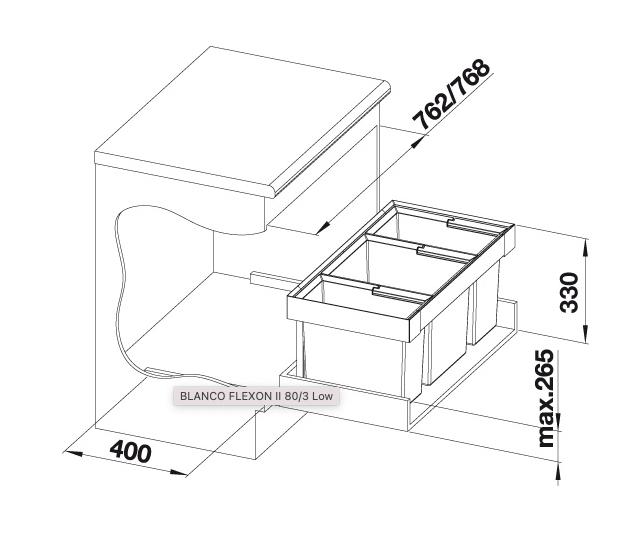 BLANCO FLEXON II 80/3 Low