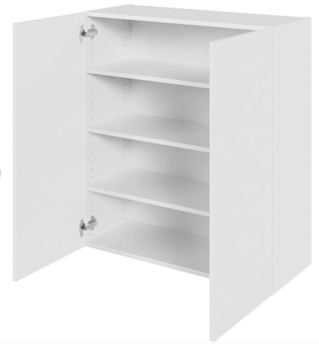 Multi-Living Køkken hyldeskab i Malet Hvid Front H: 89,6 cm D: 34,0 cm - Inklusiv 3 hylder - Bredde: 80 cm