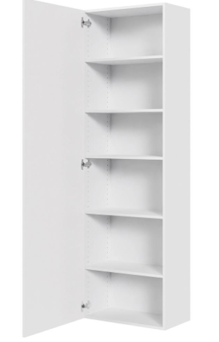 Multi-Living Køkken tilpasningsskab i Malet Hvid Front H: 195,2 cm D: 34,0 cm - Inklusiv 5 hylder - Bredde: 60 cm