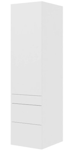 Multi-Living Køkken garderobeskab i Malet Hvid Front H: 195,2 cm D: 60,0 cm - 1 låge og 3 skuffer fuldudtræk/softclose - Bredde: 50 cm