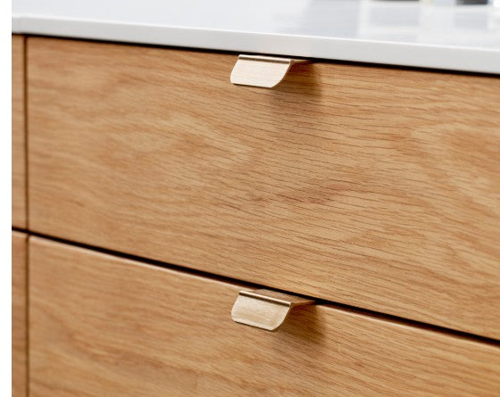 Furnipart - Accent - greb i aluminium, børstet messing