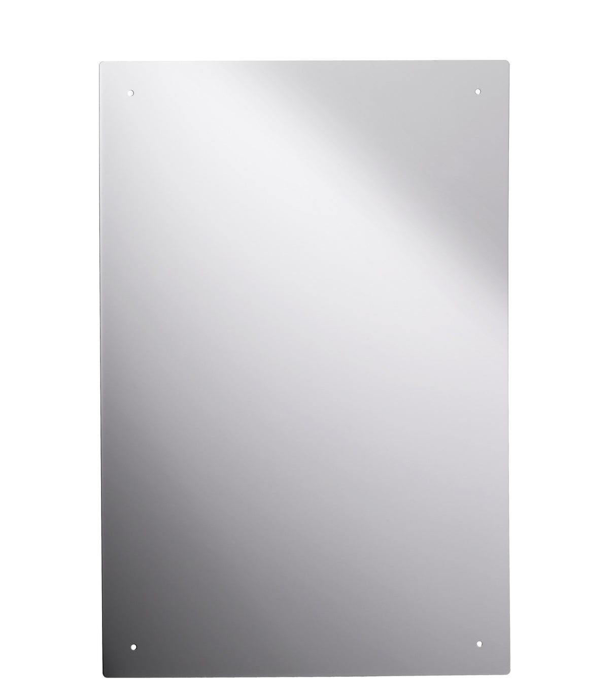 Vandal resistant mirror 500 x400 mm with visible fixing